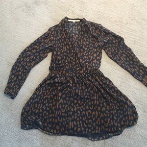 Navy/Brown mini dress